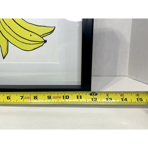 Framed Banana Illustration Wall Art Modern Pop Art Decor 12x12 - Picture 8 of 8
